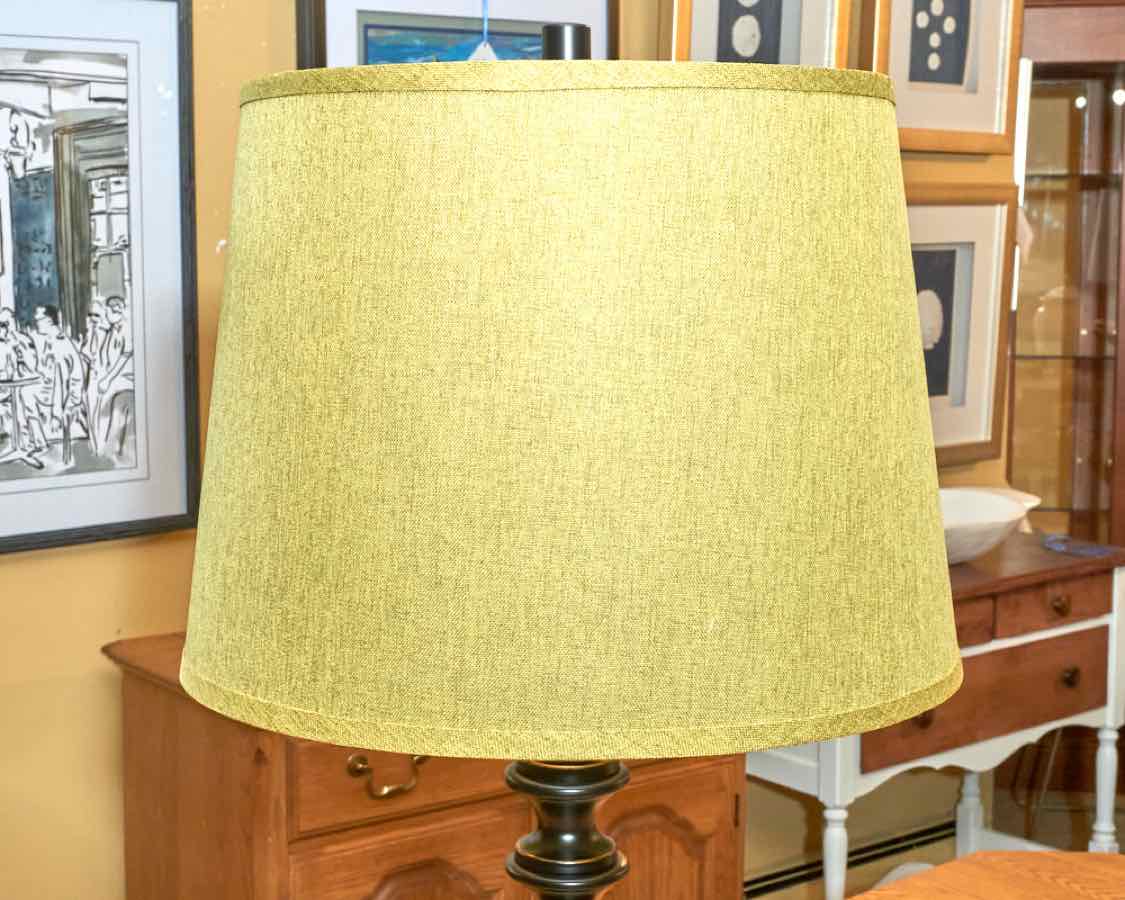 Dan Foley Black & Gold Metal Table Lamp Includes Green Shade